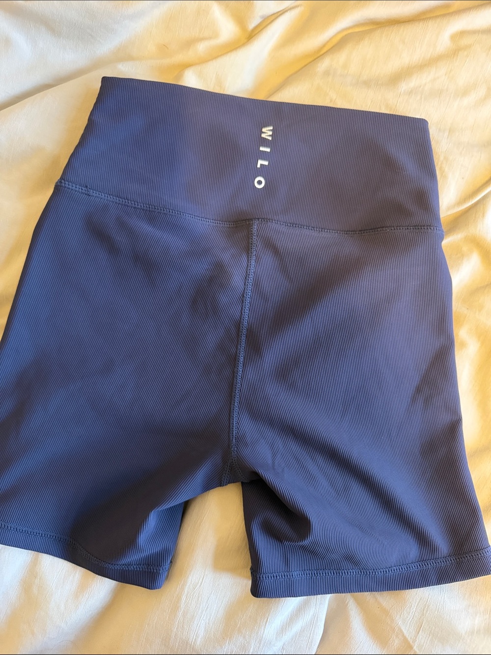 Wilo High-Waist Ribbed Performance Bike Shorts - Navy